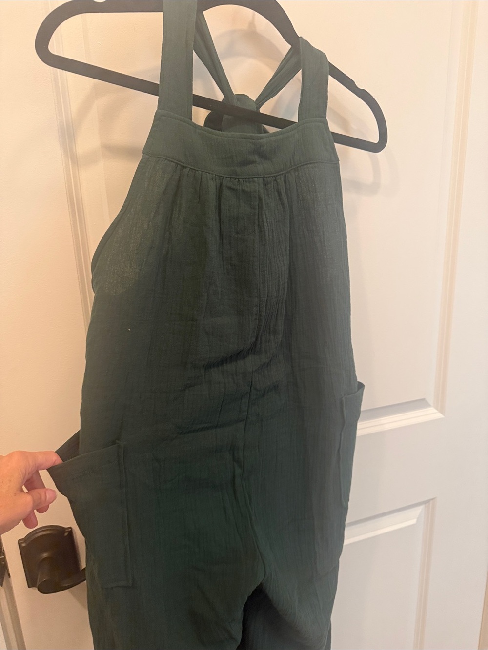 Dark Green Lightweight Cotton Overalls